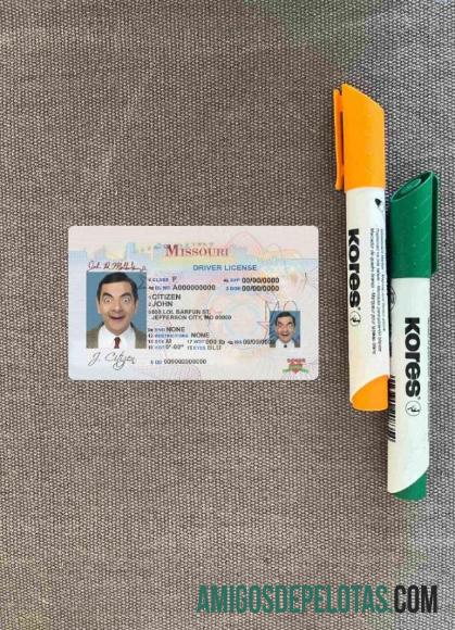 EUA Missouri DL fotovisual frontal baixar para verificação